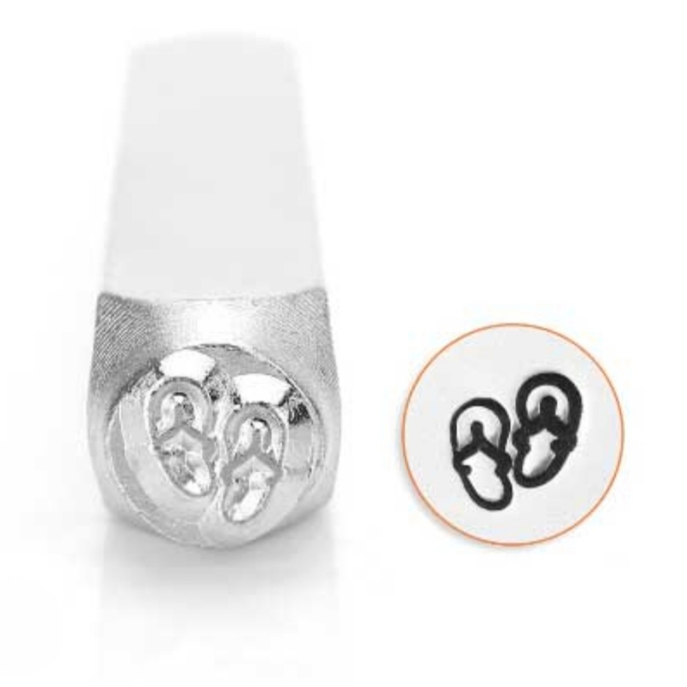 RETIREDED Design  Flip Flops Metal Design Stamp 6mm